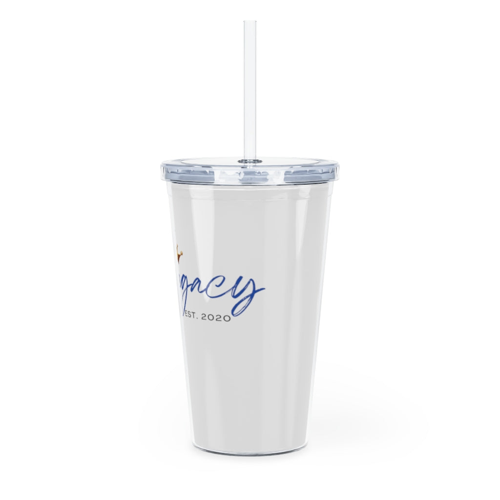 Plastic Tumbler with Straw
